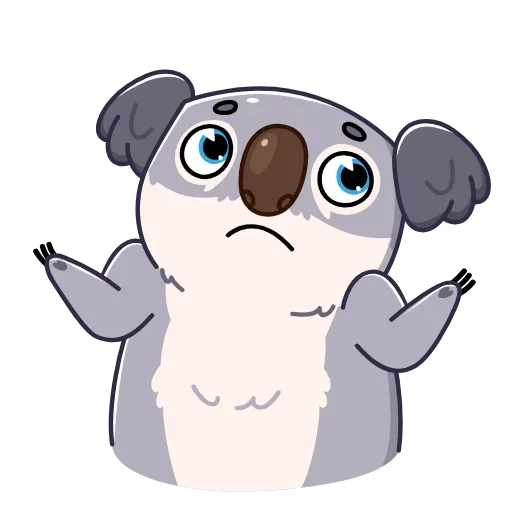🤷‍♂️ Стикер «Kozy Koala» для Telegram