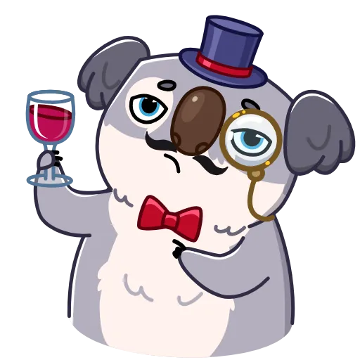 🧐 Стикер «Kozy Koala» для Telegram