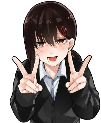 ✌️ Стикер «Kobeni Higashiyama (CSM)» для Telegram