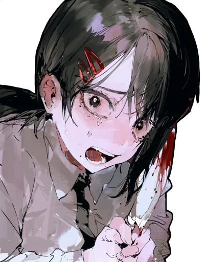 😰 Стикер «Kobeni Higashiyama (CSM)» для Telegram