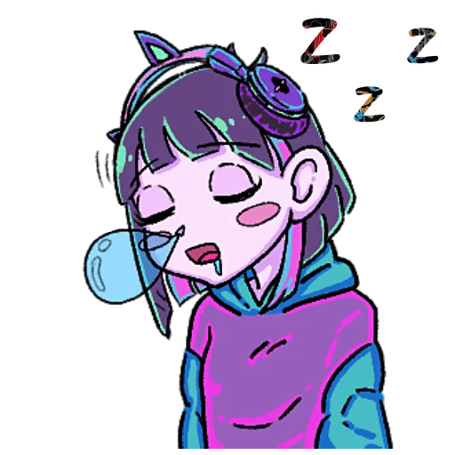 😴 Стикер «Цветной чип» для Telegram