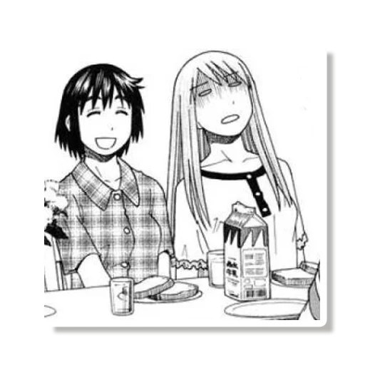 💀 Стикер «YOTSUBA&!» для Telegram