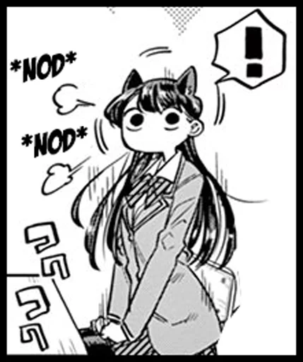 😺 Стикер «Komi-san» для Telegram