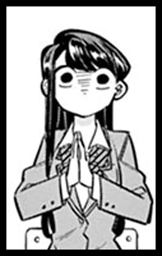 🙏 Стикер «Komi-san» для Telegram