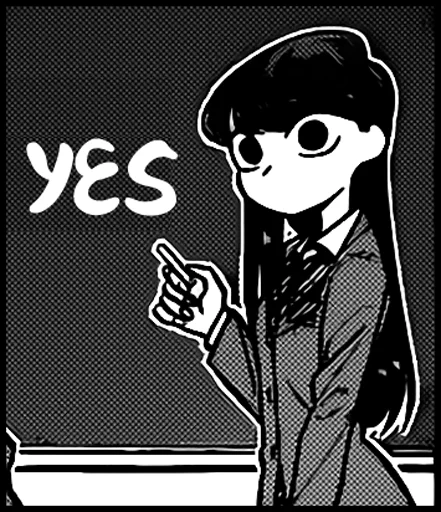 👍 Стикер «Komi-san» для Telegram