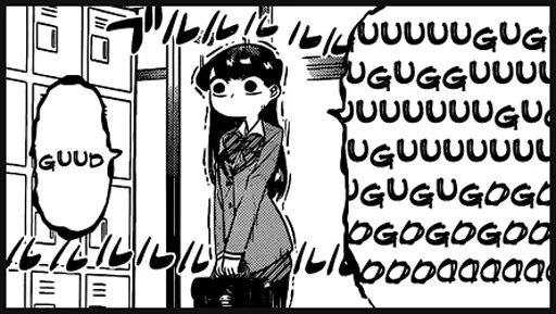 👋 Стикер «Komi-san» для Telegram