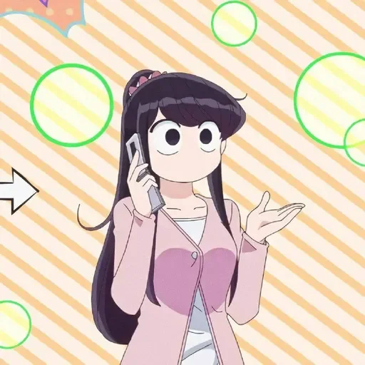 💈 Стикер «Komi Can&;t Communicate //» для Telegram