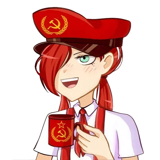 😜 Стикер «Коммунизм Тян» для Telegram