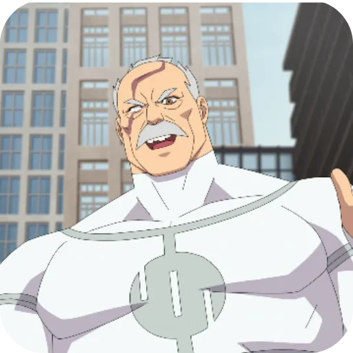 👨‍🦳 Стикер «Invincible» для Telegram