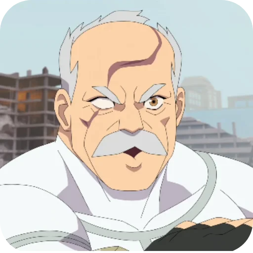 👨‍🦳 Стикер «Invincible» для Telegram