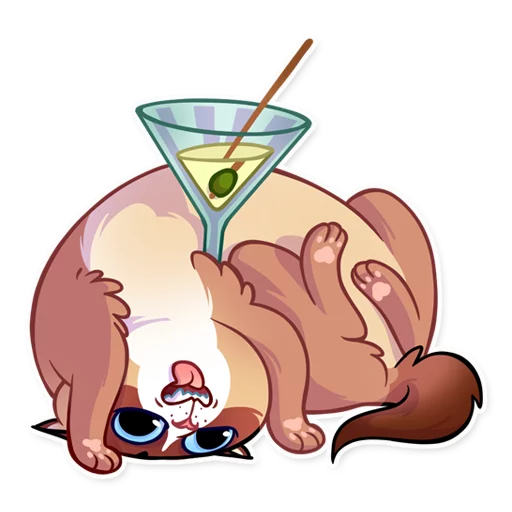 🍸 Стикер «Кooky Сat» для Telegram