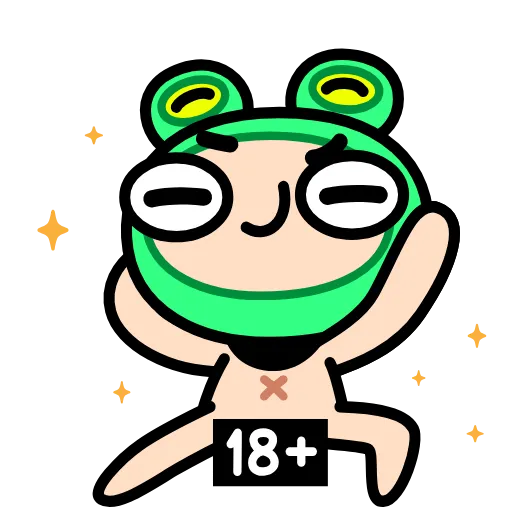 Стикер 40 Корейская Жабка