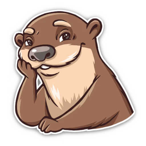 🤔 Стикер «Выдра» для Telegram
