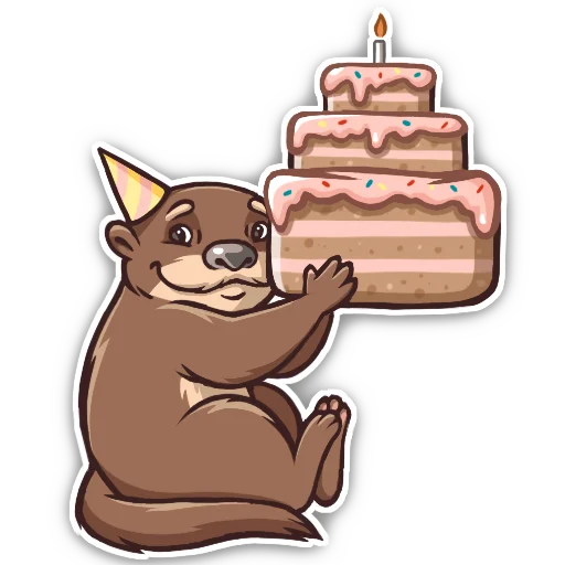 🥳 Стикер «Выдра» для Telegram