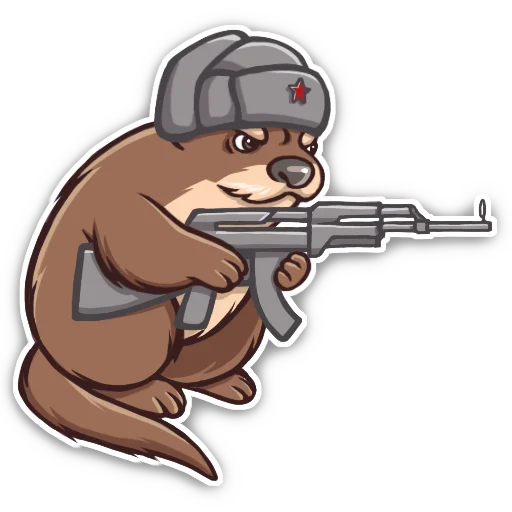 🔫 Стикер «Выдра» для Telegram