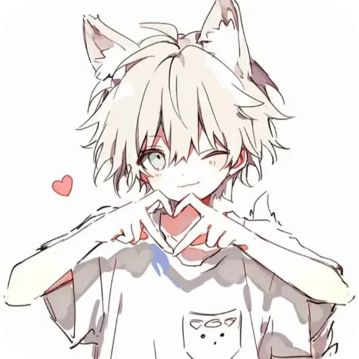 👄 Стикер «Кошкомальчики» для Telegram