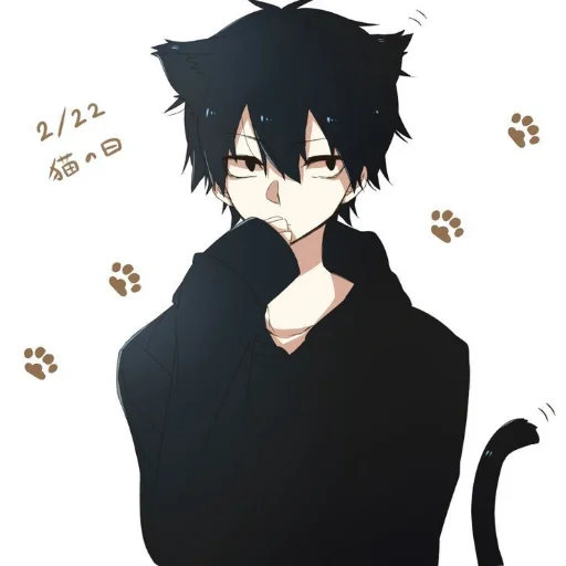 ☔ Стикер «Кошкомальчики» для Telegram
