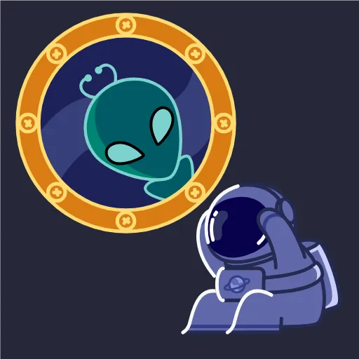 😨 Эмодзи «Космонавт» для Telegram