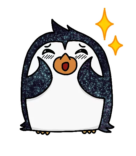 ✨ Стикер «КОСМИЧЕСКИЕ пингвины» для Telegram
