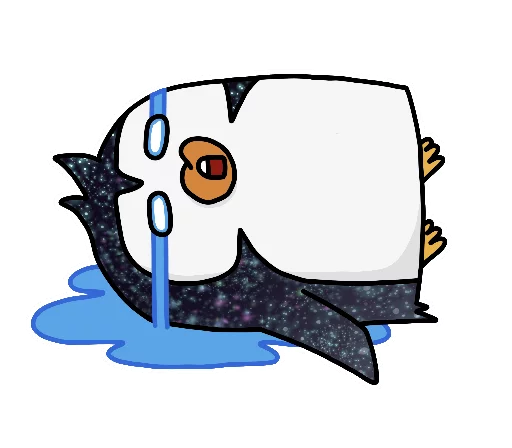 😭 Стикер «КОСМИЧЕСКИЕ пингвины» для Telegram