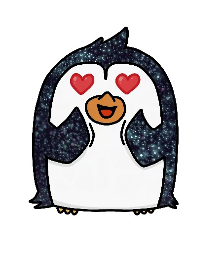 😍 Стикер «КОСМИЧЕСКИЕ пингвины» для Telegram