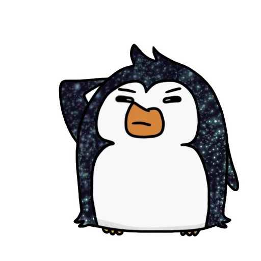 🙎‍♂ Стикер «КОСМИЧЕСКИЕ пингвины» для Telegram