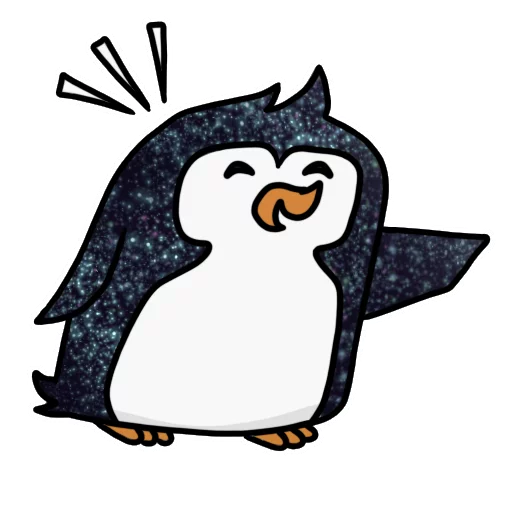 🤣 Стикер «КОСМИЧЕСКИЕ пингвины» для Telegram