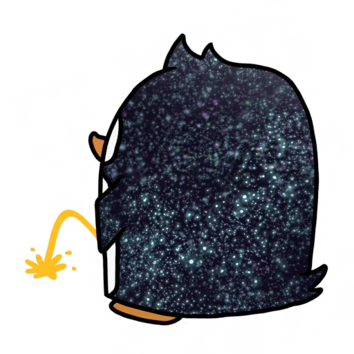 🌧 Стикер «КОСМИЧЕСКИЕ пингвины» для Telegram