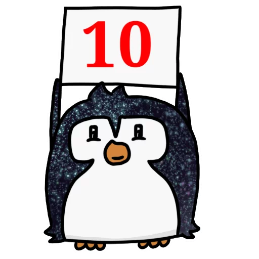 🔟 Стикер «КОСМИЧЕСКИЕ пингвины» для Telegram