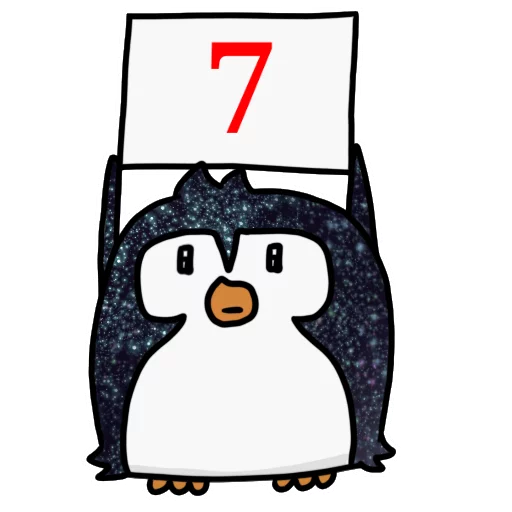 7⃣ Стикер «КОСМИЧЕСКИЕ пингвины» для Telegram