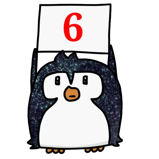 6⃣ Стикер «КОСМИЧЕСКИЕ пингвины» для Telegram