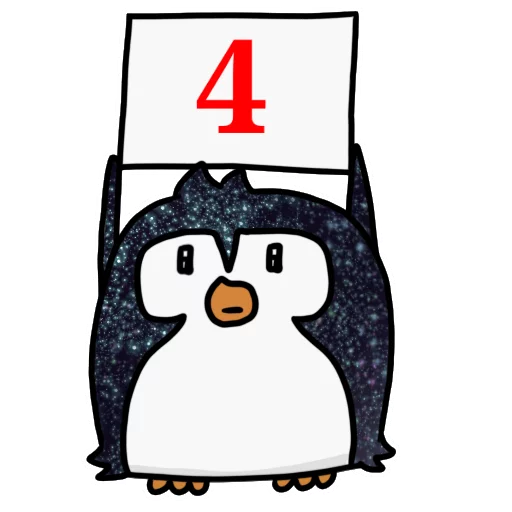 4⃣ Стикер «КОСМИЧЕСКИЕ пингвины» для Telegram