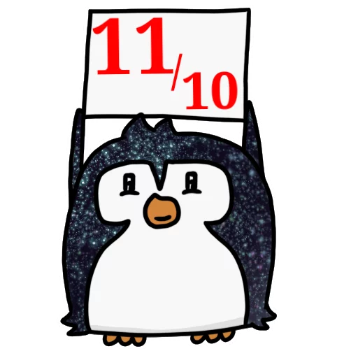 ⏸ Стикер «КОСМИЧЕСКИЕ пингвины» для Telegram