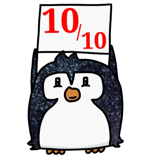 🔟 Стикер «КОСМИЧЕСКИЕ пингвины» для Telegram