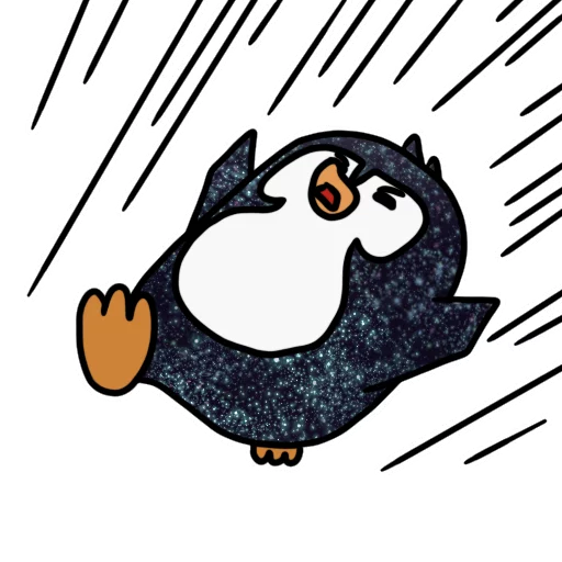 🏃‍♂ Стикер «КОСМИЧЕСКИЕ пингвины» для Telegram
