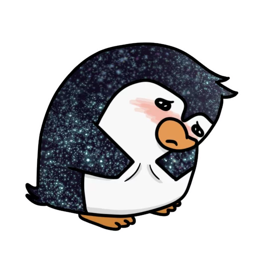 😳 Стикер «КОСМИЧЕСКИЕ пингвины» для Telegram