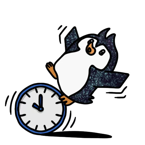 🕐 Стикер «КОСМИЧЕСКИЕ пингвины» для Telegram