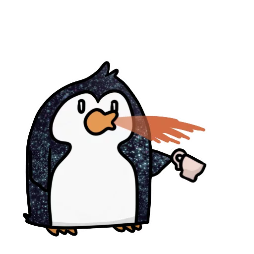😧 Стикер «КОСМИЧЕСКИЕ пингвины» для Telegram