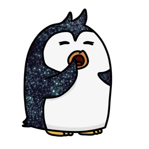 🤭 Стикер «КОСМИЧЕСКИЕ пингвины» для Telegram