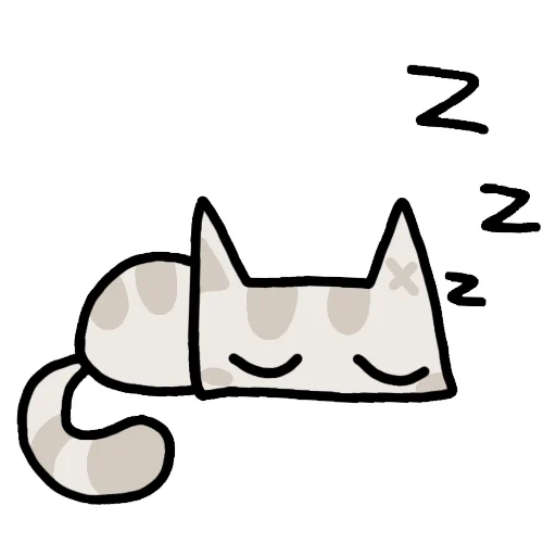 😴 Стикер «Кот Мяка» для Telegram