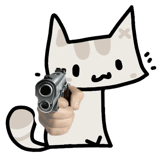 🔫 Стикер «Кот Мяка» для Telegram