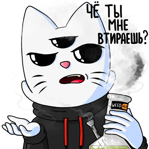 😾 Стикер «Кот Рукав» для Telegram
