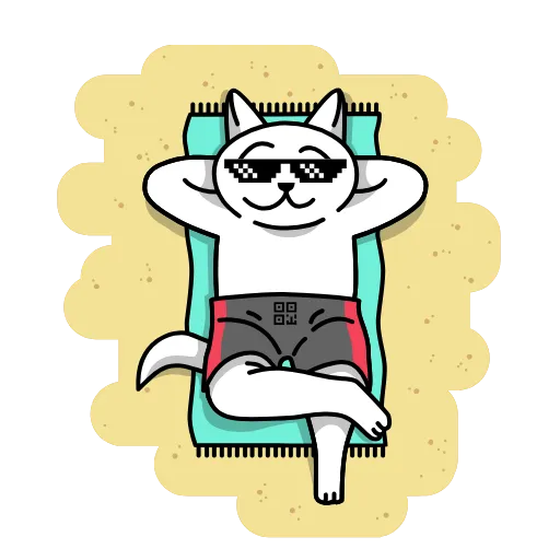🤪 Стикер «Кот Бизнесмен» для Telegram