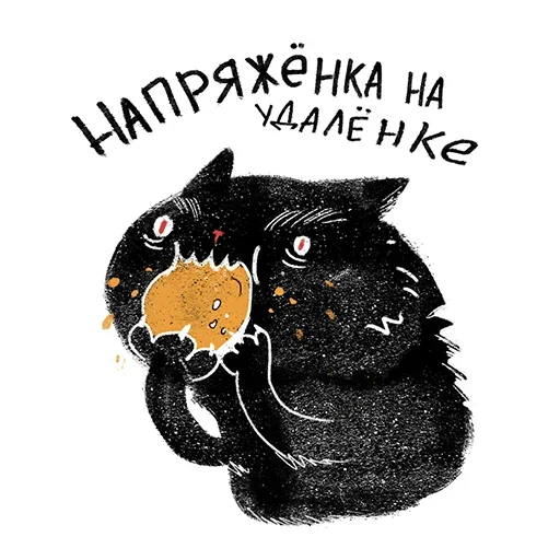 😐 Стикер «Кот Черныш» для Telegram