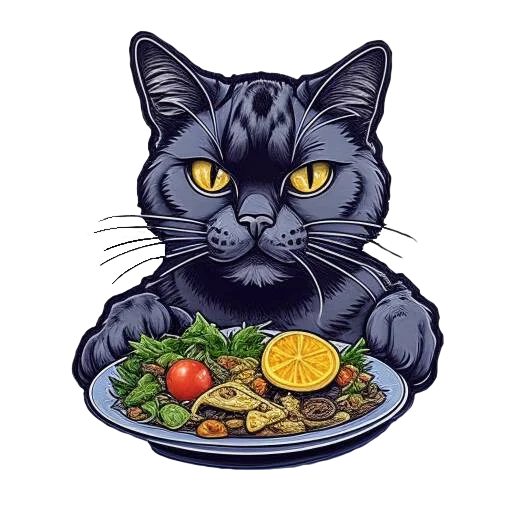 🍽 Стикер «Кот Дон Батон» для Telegram