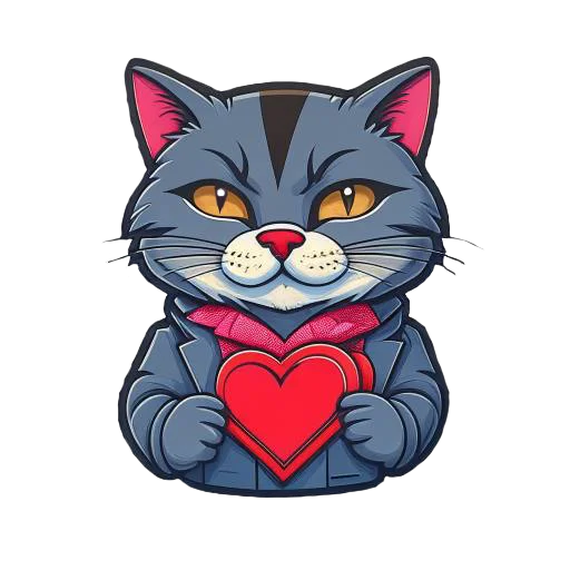 ❤️ Стикер «Кот Дон Батон» для Telegram