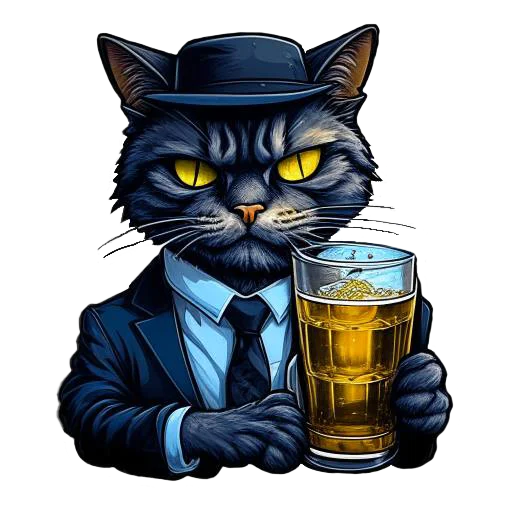 🍺 Стикер «Кот Дон Батон» для Telegram