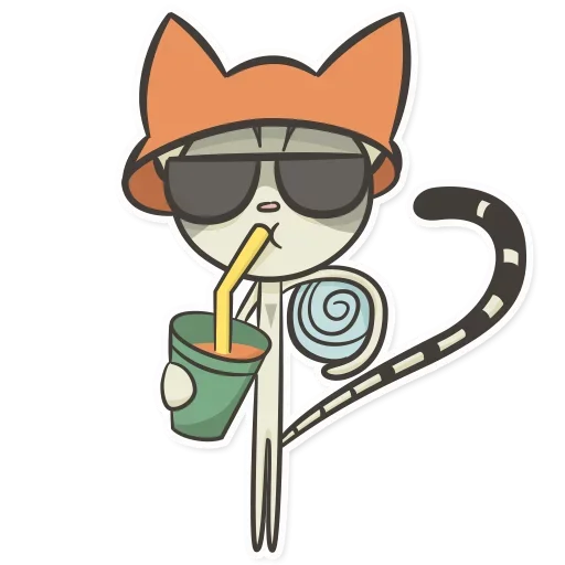 😰 Стикер «Котеечное Лето» для Telegram