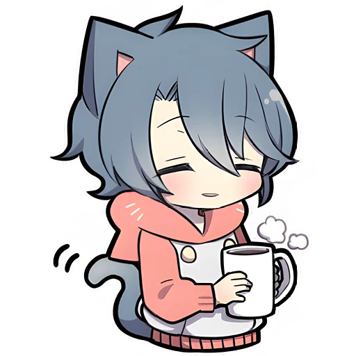 ☕ Стикер «Котенок Пепе» для Telegram