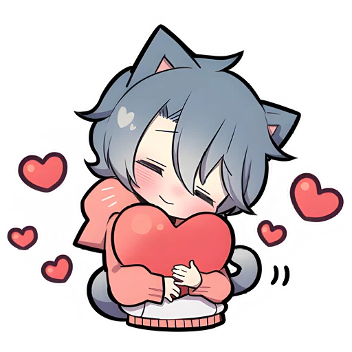 ❤️ Стикер «Котенок Пепе» для Telegram